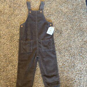 NWT Little Co. grey corduroy overalls